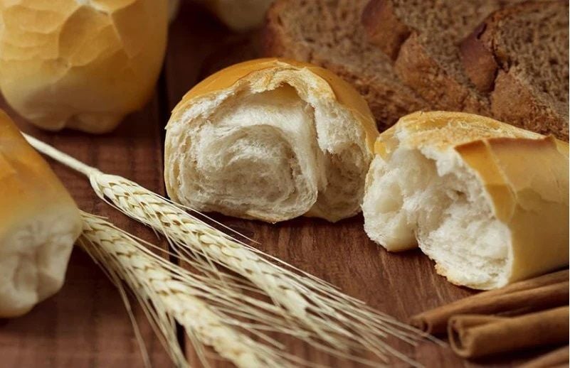 Home made bread, warm crust, salty pretzel finish.