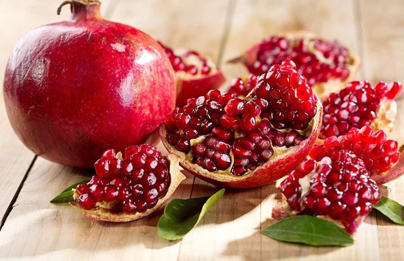 Pomegranate - sweet fruit flesh.
